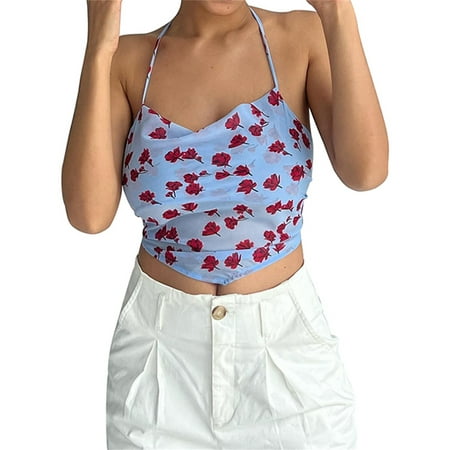 aturustex Women s Sexy Lace Patchwork Crop Tops Flower Print Spaghetti Strap Halter Corset Tops Summer Clothes
aturustex Women s Sexy Lace Patchwork Crop Tops Flower Print Spaghetti Strap Halter Corset Tops Summer Clothes