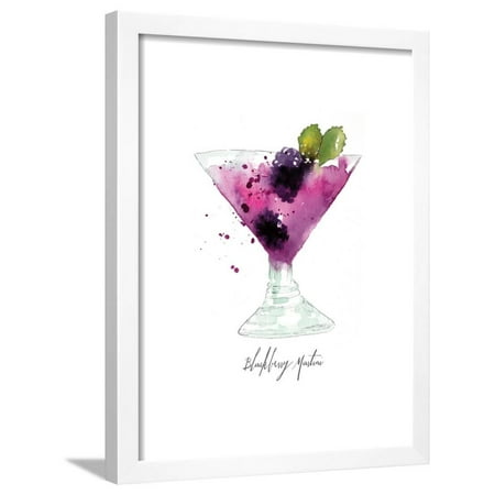 Blackberry Martini Framed Print Wall Art By Sara Berrenson