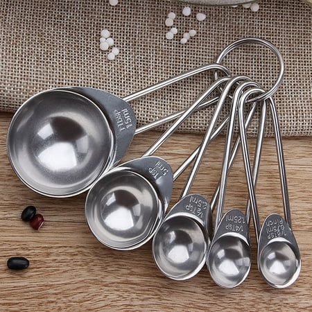 Set of 5 Measuring Spoons Stainless Steel Nested Baking Teaspoons Tablespoons for Dry and Liquid Ingredients Flavors
Set of 5 Measuring Spoons Stainless Steel Nested Baking Teaspoons Tablespoons for Dry and Liquid Ingredients Flavors