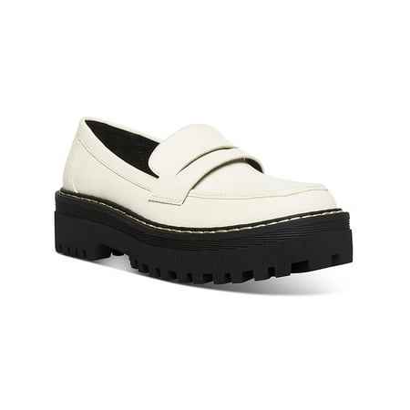 Cool Planet by Steve Madden Womens Haazel Faux Leather Platform Loafers
