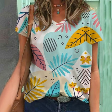 Flowy Tops for Women Soft Casual Tunic t Shirts Loose Fit Short Sleeve Vintage Print Blouses
Flowy Tops for Women Soft Casual Tunic t Shirts Loose Fit Short Sleeve Vintage Print Blouses
