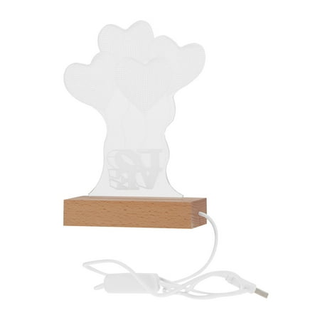 Love Illusion Light 3D Usb Wooden Base Heart Balloon Illusion Night Light Romantic Electronic Led Acrylic Love Plate Lamp (Warm Light)
Love Illusion Light 3D Usb Wooden Base Heart Balloon Illusion Night Light Romantic Electronic Led Acrylic Love Plate Lamp (Warm Light)