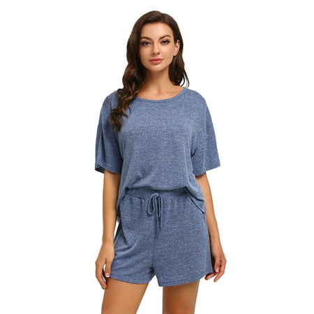 Xmarks Women s Soft Pajama Loungewear Set Short Sleeve Crop Top and Shorts Sleepwear Pjs Sets Cozy Casual Round Neck 2 Piece Lounge Sets S-2XL
Xmarks Women s Soft Pajama Loungewear Set Short Sleeve Crop Top and Shorts Sleepwear Pjs Sets Cozy Casual Round Neck 2 Piece Lounge Sets S-2XL