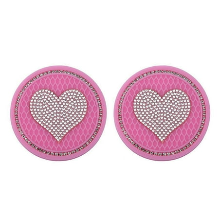 LKMEI 2Pcs Heart Shape Car Diamond Coaster Water Cup Slot Non-Slip Mat Silica Pad Cup
LKMEI 2Pcs Heart Shape Car Diamond Coaster Water Cup Slot Non-Slip Mat Silica Pad Cup