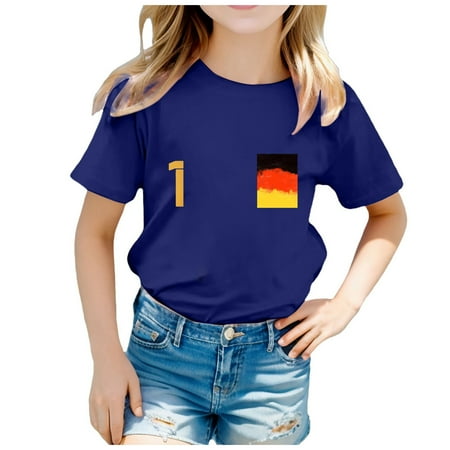 Tops for Teens 2024 European Cup Team Printed Short Sleeve Round Neck T Shirt Jackets for Girls
Tops for Teens 2024 European Cup Team Printed Short Sleeve Round Neck T Shirt Jackets for Girls