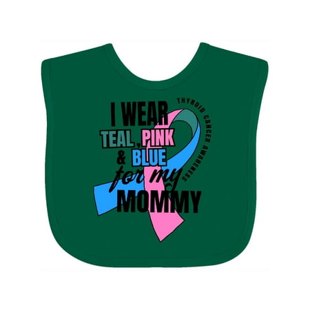 Inktastic I Wear Teal Pink and Blue For My Mommy Gift Baby Boy or Baby Girl Bib