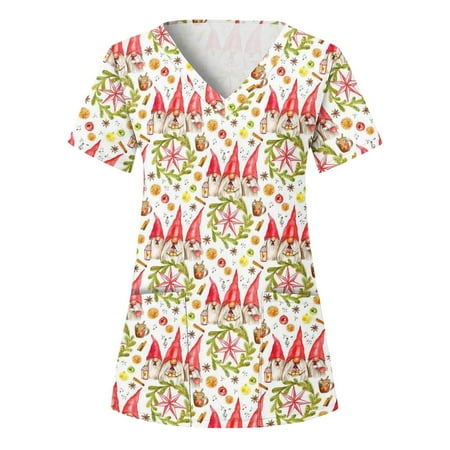 Fragarn Scrub Tops Women Print Print Nurse Uniforms for Women Short Sleeve V-Neck Shirts Tee Tops with Pockets
Fragarn Scrub Tops Women Print Print Nurse Uniforms for Women Short Sleeve V-Neck Shirts Tee Tops with Pockets