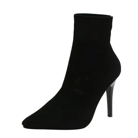 TAIAOJING Women s Boots Ladies Fashion Solid Color Breathable Knit Boots Pointed Toe Thin High Heel Short Boots Casual Shoes
TAIAOJING Women s Boots Ladies Fashion Solid Color Breathable Knit Boots Pointed Toe Thin High Heel Short Boots Casual Shoes