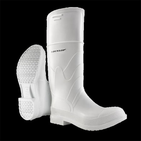 Dunlop 8101113 Mens Plain Toe White Safety Lock Boot Size 13