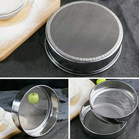 2pcs Fine Stainless Steel Flour Sifters Round Mesh Sieves Powder Colander Sifter Baking Tools Kitchen Gadget (60 Mesh+40 Mesh)
2pcs Fine Stainless Steel Flour Sifters Round Mesh Sieves Powder Colander Sifter Baking Tools Kitchen Gadget (60 Mesh+40 Mesh)