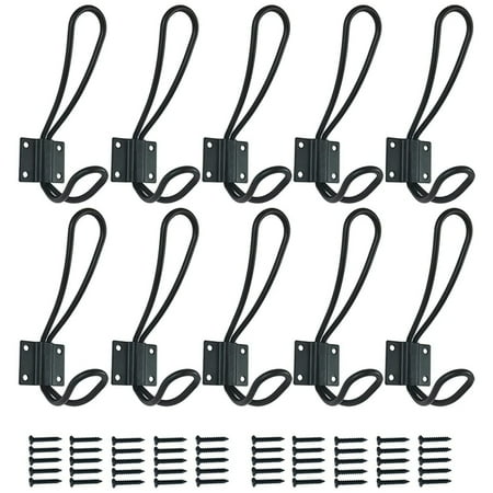 10 Pieces of Country Entrance Hook Decoration Wall Hanging Black Double Hanging Farmhouse Hook with 40 Screws
10 Pieces of Country Entrance Hook Decoration Wall Hanging Black Double Hanging Farmhouse Hook with 40 Screws