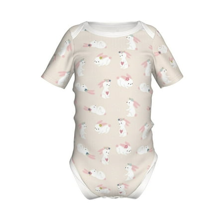 Junzan Beautiful Rabbit Print Short-Sleeve Baby Climbing Clothes Bodysuits for Infant One-Piece for Baby Boys & Girls Baby Clothes Baby Romper with Snap Closure-9M
Junzan Beautiful Rabbit Print Short-Sleeve Baby Climbing Clothes Bodysuits for Infant One-Piece for Baby Boys & Girls Baby Clothes Baby Romper with Snap Closure-9M