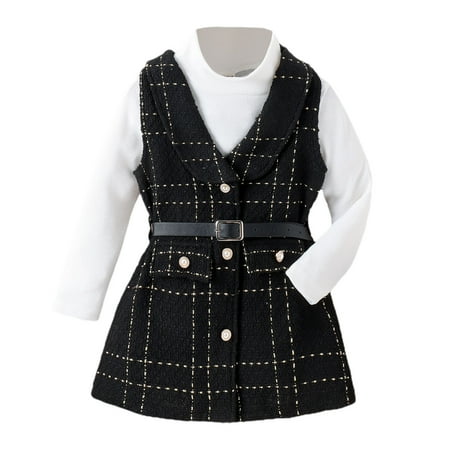 QBGSAY Little Child Outfits Sets Toddler Girls Long Sleeve Solid Ribbed Tops Plaid Prints Dresses Two Outfits Sets 2 Piece Casual clothing
QBGSAY Little Child Outfits Sets Toddler Girls Long Sleeve Solid Ribbed Tops Plaid Prints Dresses Two Outfits Sets 2 Piece Casual clothing