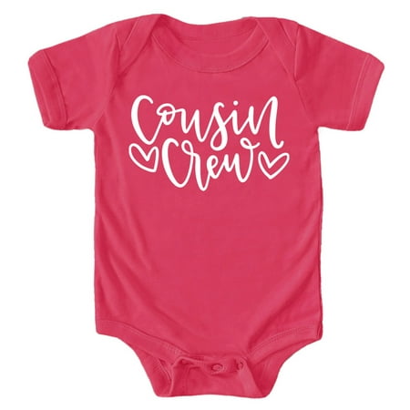 Cousin Crew Heart T-Shirts and Bodysuits for Baby and Toddler Boy and Girls Fun Family Outfits Vintage Hot Pink Bodysuit Newborn
Cousin Crew Heart T-Shirts and Bodysuits for Baby and Toddler Boy and Girls Fun Family Outfits Vintage Hot Pink Bodysuit Newborn