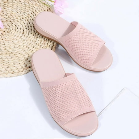 Aayomet Slippers for Women And Mesh Slippers Color Solid Sandals Casual Breathable Fashion Flat Women s Women s slipper Pink 8
Aayomet Slippers for Women And Mesh Slippers Color Solid Sandals Casual Breathable Fashion Flat Women s Women s slipper Pink 8