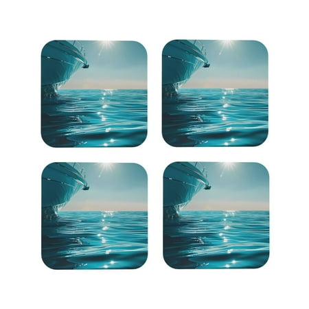 Leather Coasters with Heat-resistant for Drinks Turquoise Ocean Reflection Cup Coasters Cup Pad Mat for Tabletop Protection Coffee Table Office Desk and Housewarming Gift
Leather Coasters with Heat-resistant for Drinks Turquoise Ocean Reflection Cup Coasters Cup Pad Mat for Tabletop Protection Coffee Table Office Desk and Housewarming Gift