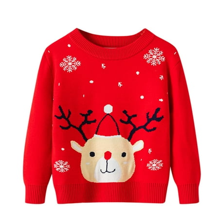 Hfolob Toddler Boys Girls Sweater Christmas Cartoon Sweater Long Sleeve Warm Knitted Pullover Knitwear Xmas Tops Fall Winter Clothes
Hfolob Toddler Boys Girls Sweater Christmas Cartoon Sweater Long Sleeve Warm Knitted Pullover Knitwear Xmas Tops Fall Winter Clothes