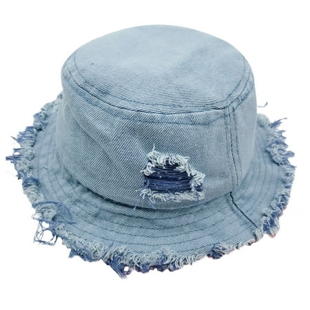 Baby Accessories Baby Hats Kids Denim Lovely Soft Printed Fisherman Bucket Sun Caps Hat