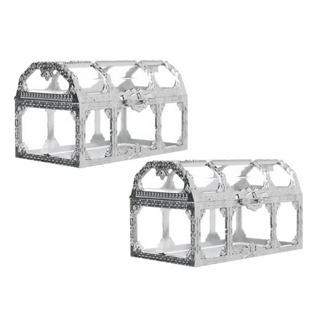 2pcs Plastic Candy Box Treasure Chest Shape Sugar Containers Holder Gift Storage Case Party Supplies (Silver) (7.4x5.2x5cm)
2pcs Plastic Candy Box Treasure Chest Shape Sugar Containers Holder Gift Storage Case Party Supplies (Silver) (7.4x5.2x5cm)