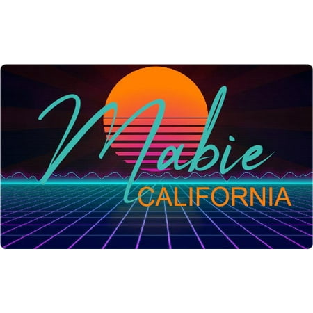 Mabie California 4 X 2.25-Inch Fridge Magnet Retro Neon Design