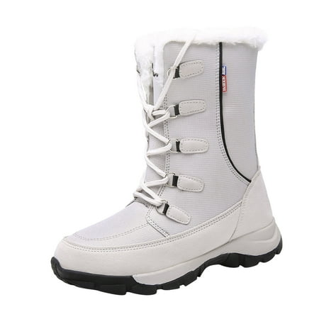 Qufokar Wide Width Boots for Women Snow Insulated Snow Boots Women On Fashion Winter Women Snow Boots Mid Tube Flat Non Slip Round Toe Lace Up Solid Color Plush Warm And Comfortable Outdoor
Qufokar Wide Width Boots for Women Snow Insulated Snow Boots Women On Fashion Winter Women Snow Boots Mid Tube Flat Non Slip Round Toe Lace Up Solid Color Plush Warm And Comfortable Outdoor