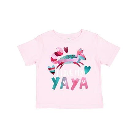 Inktastic I Love My Yaya Pink and Blue Fox with Hearts Gift Toddler Boy or Toddler Girl T-Shirt
Inktastic I Love My Yaya Pink and Blue Fox with Hearts Gift Toddler Boy or Toddler Girl T-Shirt