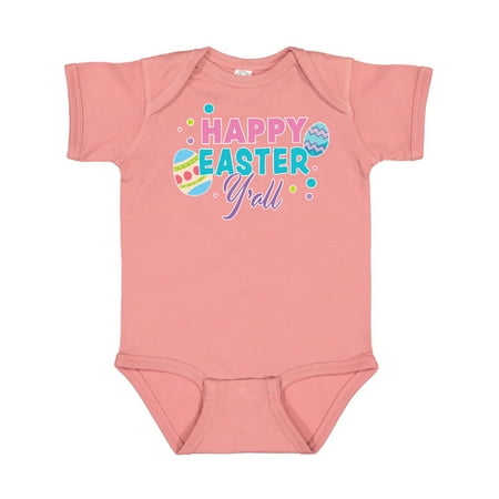 Inktastic Happy Easter Yall with Easter Eggs Gift Baby Boy or Baby Girl Bodysuit