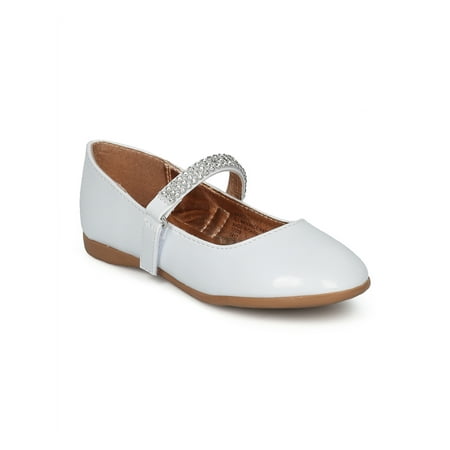 New Girl Indulge Grace-01 Round Toe Rhinestone Mary Jane Ballet Flat