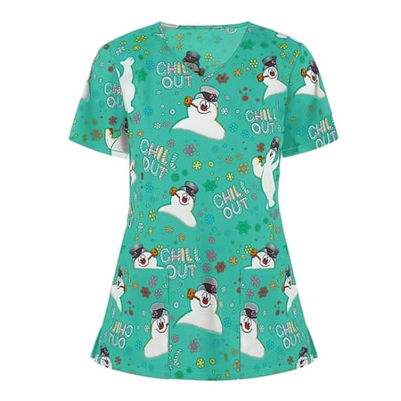 Ozmmyan Womens Tops Scrubs for Women Short Sleeve V-neck Scrubs Tops Working Uniform Printed with Two Pockets Blouse Nursing Uniform Saving Clearance
Ozmmyan Womens Tops Scrubs for Women Short Sleeve V-neck Scrubs Tops Working Uniform Printed with Two Pockets Blouse Nursing Uniform Saving Clearance