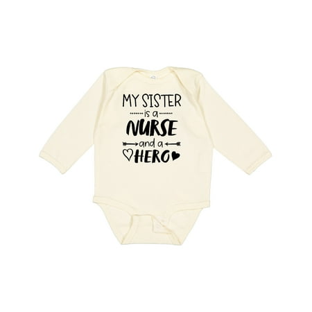 Inktastic My Sister is a Nurse and a Hero Gift Baby Boy or Baby Girl Long Sleeve Bodysuit
Inktastic My Sister is a Nurse and a Hero Gift Baby Boy or Baby Girl Long Sleeve Bodysuit