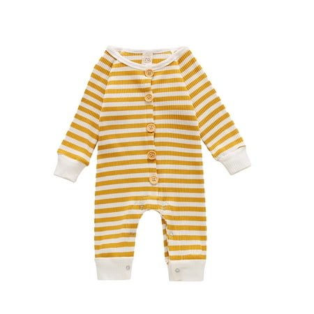 Fesfesfes Newborn Infant Baby Jumpsuit Boys Girls Long Sleeve Striped Article Pits Romper Jumpsuit Sale or Clearance
Fesfesfes Newborn Infant Baby Jumpsuit Boys Girls Long Sleeve Striped Article Pits Romper Jumpsuit Sale or Clearance