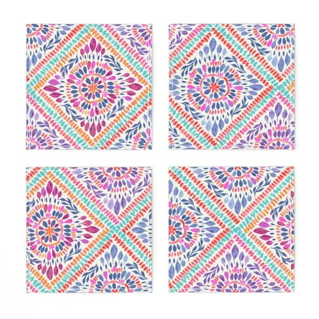 Linen Cotton Canvas Cocktail Napkins (Set of 4) - Squares Painted Tiles Geometric Bohemian Pink Green Spring Print Cloth Cocktail Napkins by Spoonflower
Linen Cotton Canvas Cocktail Napkins (Set of 4) - Squares Painted Tiles Geometric Bohemian Pink Green Spring Print Cloth Cocktail Napkins by Spoonflower