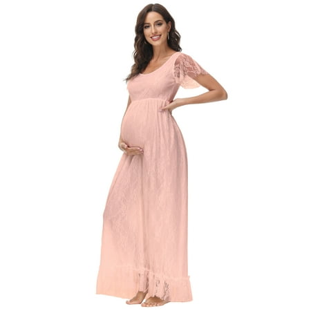 JustVH Women Lace Maternity Dress Short Sleeve Elegant Pregnant Maxi Dress for Wedding Photography Baby Shower
JustVH Women Lace Maternity Dress Short Sleeve Elegant Pregnant Maxi Dress for Wedding Photography Baby Shower