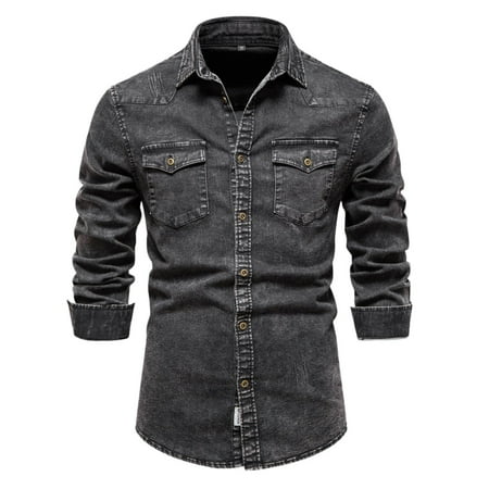 sebtyili men s washed classic slim pocket jeans long sleeve shirt sleep shirt men
sebtyili men s washed classic slim pocket jeans long sleeve shirt sleep shirt men