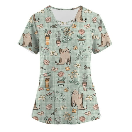 BIZIZA Plus Size Scrubs for Women Clearance Cute Printed Oversized Scrubs V Neck Short Sleeve Criss Cross with Two Pocket Elegant Tops for Women Light Blue XL
BIZIZA Plus Size Scrubs for Women Clearance Cute Printed Oversized Scrubs V Neck Short Sleeve Criss Cross with Two Pocket Elegant Tops for Women Light Blue XL