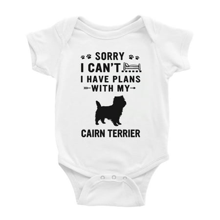 Sorry I Can t I Have Plans With My Cairn Terrier Love Pet Dog Funny Baby Jumpsuits (White 3-6 Months)
Sorry I Can t I Have Plans With My Cairn Terrier Love Pet Dog Funny Baby Jumpsuits (White 3-6 Months)