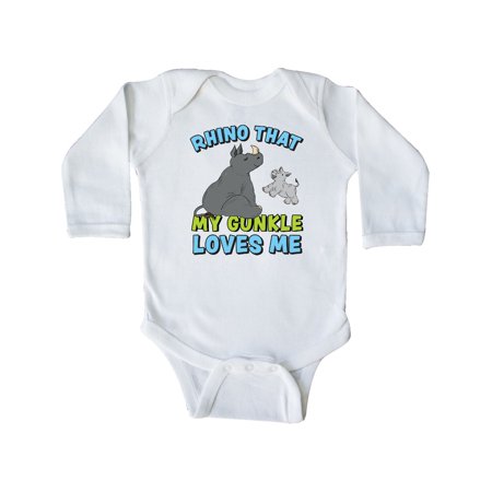 Inktastic Rhino That My Gunkle Loves Me with Cute Rhinos Gift Baby Boy or Baby Girl Long Sleeve Bodysuit
Inktastic Rhino That My Gunkle Loves Me with Cute Rhinos Gift Baby Boy or Baby Girl Long Sleeve Bodysuit
