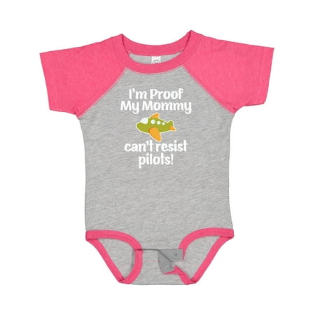 Inktastic Proof Mommy Cant Resist Pilots Gift Baby Boy Bodysuit