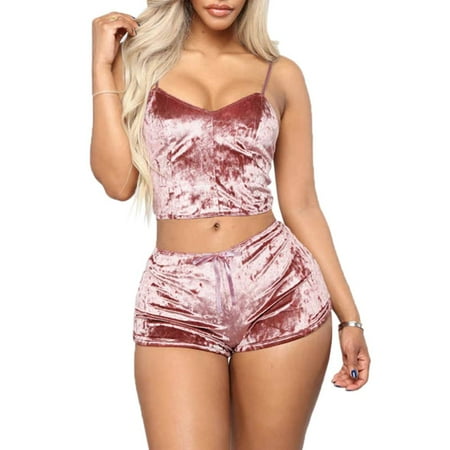 Uerlsty Womens 2Pcs Lingerie Sleepwear Pajamas Set Velvet Vest Tops + Shorts Nightwear
Uerlsty Womens 2Pcs Lingerie Sleepwear Pajamas Set Velvet Vest Tops + Shorts Nightwear
