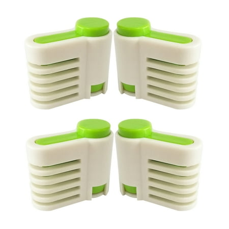 

cake slicer 4 Pcs DIY Cake Slicer Adjustable 5 Layers Leveler Slicer Cutting Fixator Guide Tool Stratification Auxiliary Cake Slicing Leveler Bread Slice Even Cake Slicing Leveler (Green)