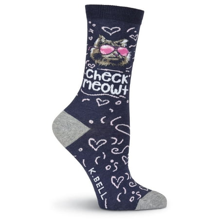 Check Meowt Crew Socks