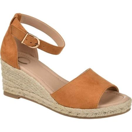 Journee Collection Womens Keana Faux Suede Ankle Strap Espadrilles