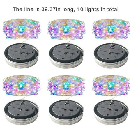 Luxsea 6 packs Solar Can Lamp String Decorative Four-color Lamp Cover 3.30m Lamp (with hook no bottle with AA nickel metal hydride battery)
Luxsea 6 packs Solar Can Lamp String Decorative Four-color Lamp Cover 3.30m Lamp (with hook no bottle with AA nickel metal hydride battery)