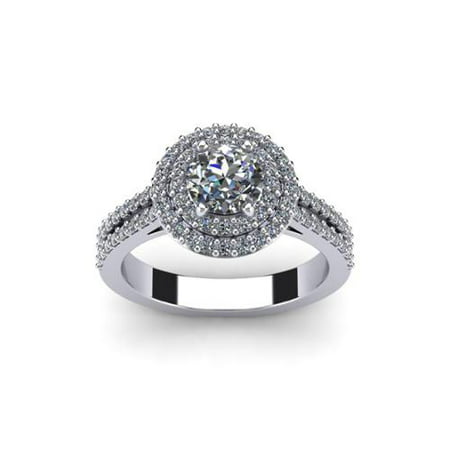 1.50ct Clarity Enhanced Diamond Ring In 14 Karat White Gold (h-i, I1-i2) Size 4.5