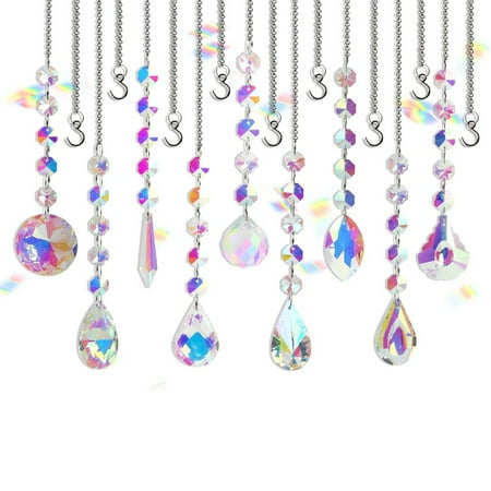 Colorful Crystal Suncatcher - 9PCS Hanging Crystal Sun Catchers with Chain for Windows Prism Ball Pendant Rainbow
Colorful Crystal Suncatcher - 9PCS Hanging Crystal Sun Catchers with Chain for Windows Prism Ball Pendant Rainbow