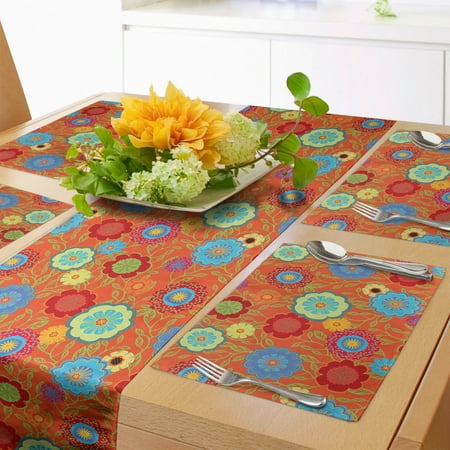 Floral Table Runner & Placemats Continuous Art Abstract Flowers and Outline Curls Leaves Print Set for Dining Table Decor Placemat 4 pcs + Runner 12 x72 Burnt Orange Multicolor by Ambesonne
Floral Table Runner & Placemats Continuous Art Abstract Flowers and Outline Curls Leaves Print Set for Dining Table Decor Placemat 4 pcs + Runner 12 x72 Burnt Orange Multicolor by Ambesonne