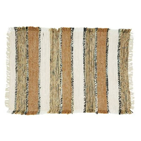 Fennco Styles Woven Chindi Striped Fringe 100% Cotton Placemats 14 x 20 Inch Set of 4 - Natural Table Mats for Home Décor Dining Table Banquets Family Gathering and Special Occasion
Fennco Styles Woven Chindi Striped Fringe 100% Cotton Placemats 14 x 20 Inch Set of 4 - Natural Table Mats for Home Décor Dining Table Banquets Family Gathering and Special Occasion