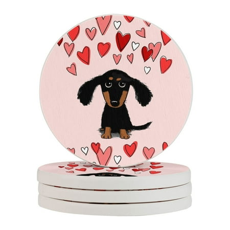 Circular Drink Coasters Set Cute Dachshund Dog Beautiful Home Decor Diatomite Heat-Resistant Diatomite Protect Table Countertop
Circular Drink Coasters Set Cute Dachshund Dog Beautiful Home Decor Diatomite Heat-Resistant Diatomite Protect Table Countertop