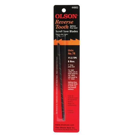 Olson 5 in. Carbon Steel Scroll Saw Blade 11.5 TPI 12 pk
