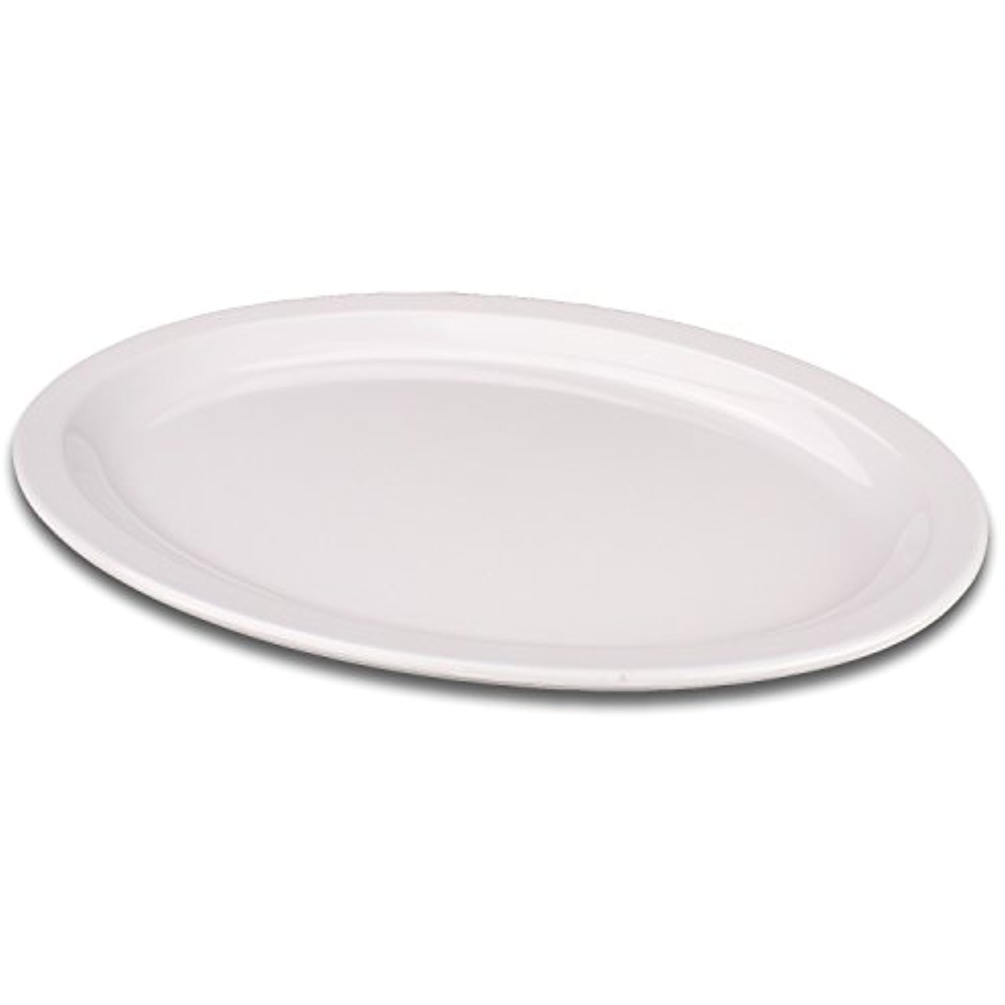 Oval Melamine Serving Platter Tray 15 5 X 10 75 By Bogo Brands White